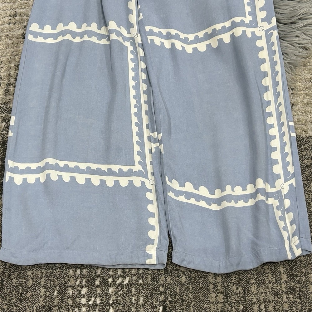 Mon Renn Women's Blue Serape Wide Leg Pant Size Medium ($189) **READ‎ - Picture 4 of 9